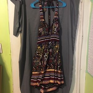 Tribal/Aztec Print Halter Dress